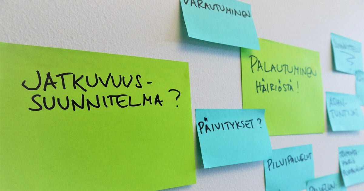 <span id="hs_cos_wrapper_name" class="hs_cos_wrapper hs_cos_wrapper_meta_field hs_cos_wrapper_type_text" style="" data-hs-cos-general-type="meta_field" data-hs-cos-type="text" >Pikaista toipumista! Organisaation jatkuvuussuunnitelma turvaa toiminnan hädänkin hetkellä</span>